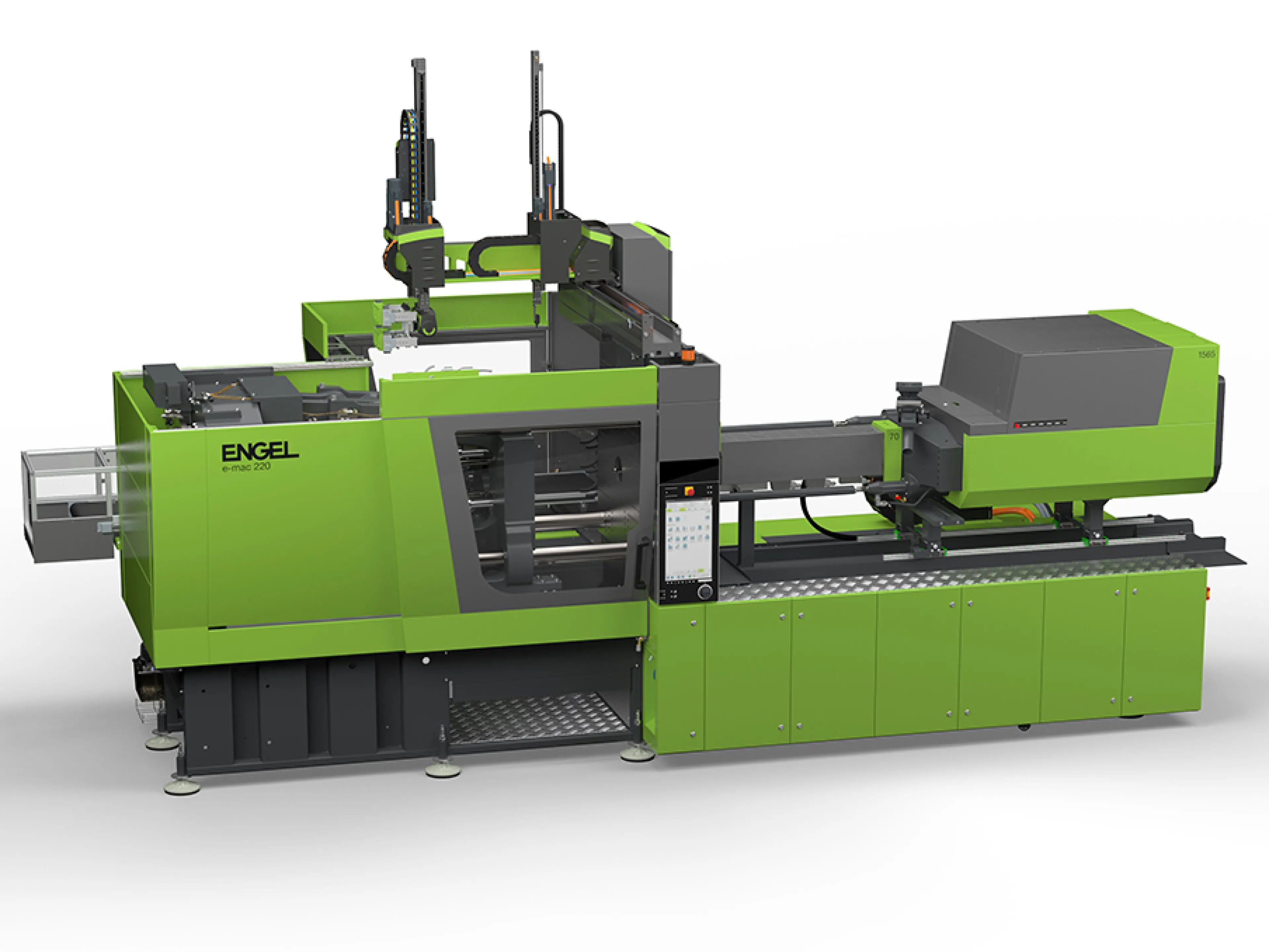 Die vollelektrische Spritzgießmaschine mit 2.200 kN Schließkraft nutzt die ENGEL Foammelt Technologie, um Bauteile mit Treibmittel zu schäumen, Bild: Engel Die vollelektrische Spritzgießmaschine von Engel mit 2.200 kN Schließkraft nutzt die ENGEL Foammelt Technologie, um Bauteile mit Treibmittel zu schäumen