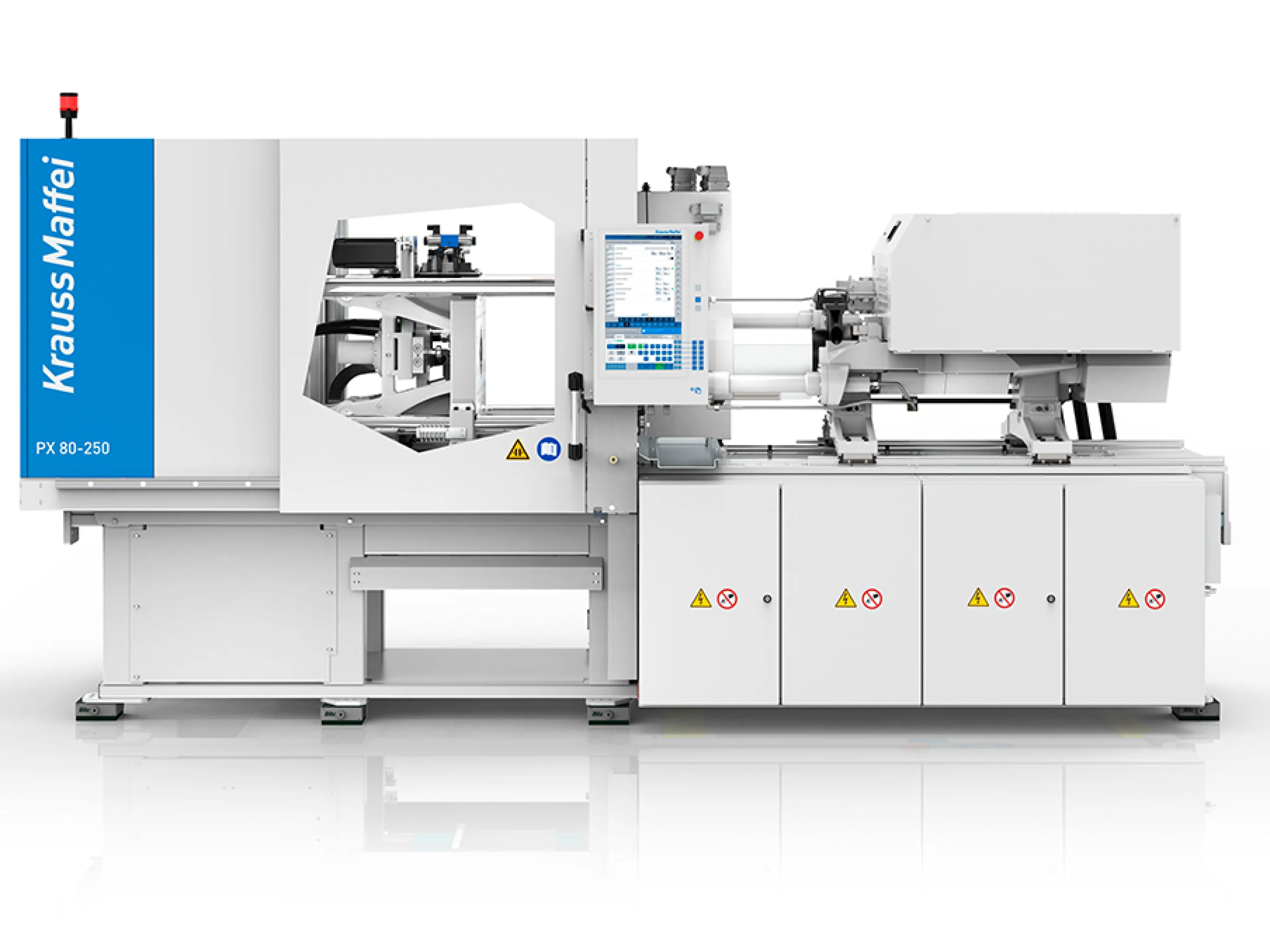 Die neue vollelektrische PX-Baureihe mit neuer Steuerung von Krauss-Maffei kombiniert Produktivität, Kosteneffizienz, Nachhaltigkeit und Sicherheit in einer kompakten Maschinenlösung, Bild: Krauss-Maffei Die neue vollelektrische PX-Spritzgießmaschine mit neuer Steuerung von Krauss-Maffei kombiniert Produktivität, Kosteneffizienz, Nachhaltigkeit und Sicherheit in einer kompakten Maschinenlösung