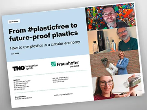 Das Whitepaper gibt Antworten auf die Frage, wie eine zukunftssichere, kreislauforientierte und nachhaltige Kunststoffwirtschaft aussieht, Bild: TNO/Fraunhofer Umsicht Whitepaper über zukunftssichere, kreislauforientierte und nachhaltige Kunststoffwirtschaft